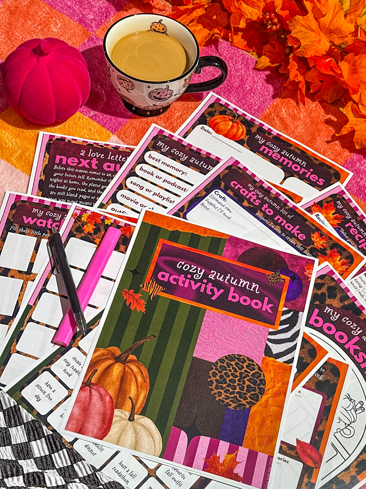 Cozy Autumn Activity Book | Printable Fall Bucket List & Activity Journal (Digital Download)