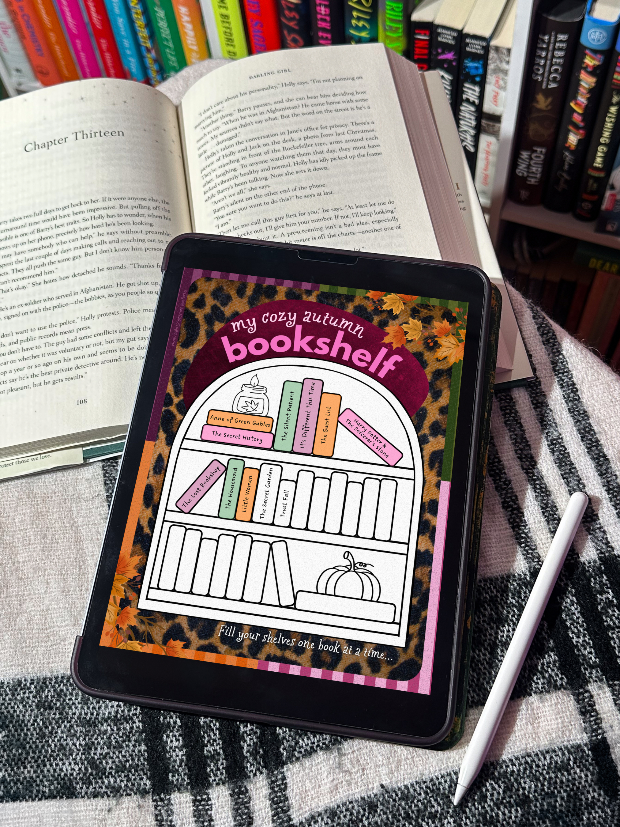 Cozy Autumn Reading Journal | Printable Fall Reading Tracker (Digital Download)