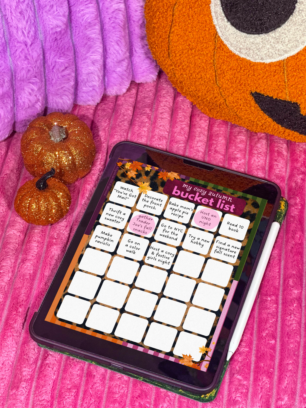 Cozy Autumn Activity Book | Printable Fall Bucket List & Activity Journal (Digital Download)