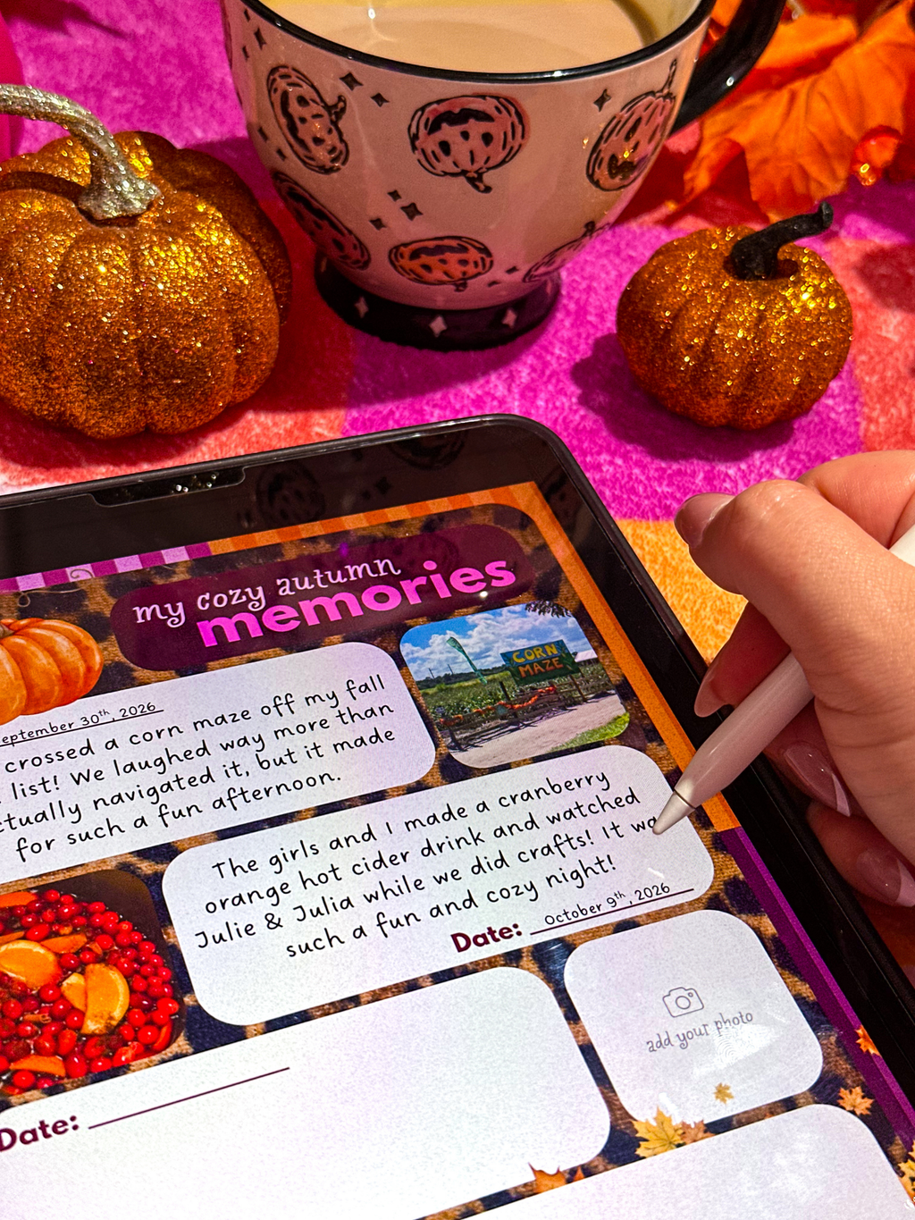 Cozy Autumn Activity Book | Printable Fall Bucket List & Activity Journal (Digital Download)